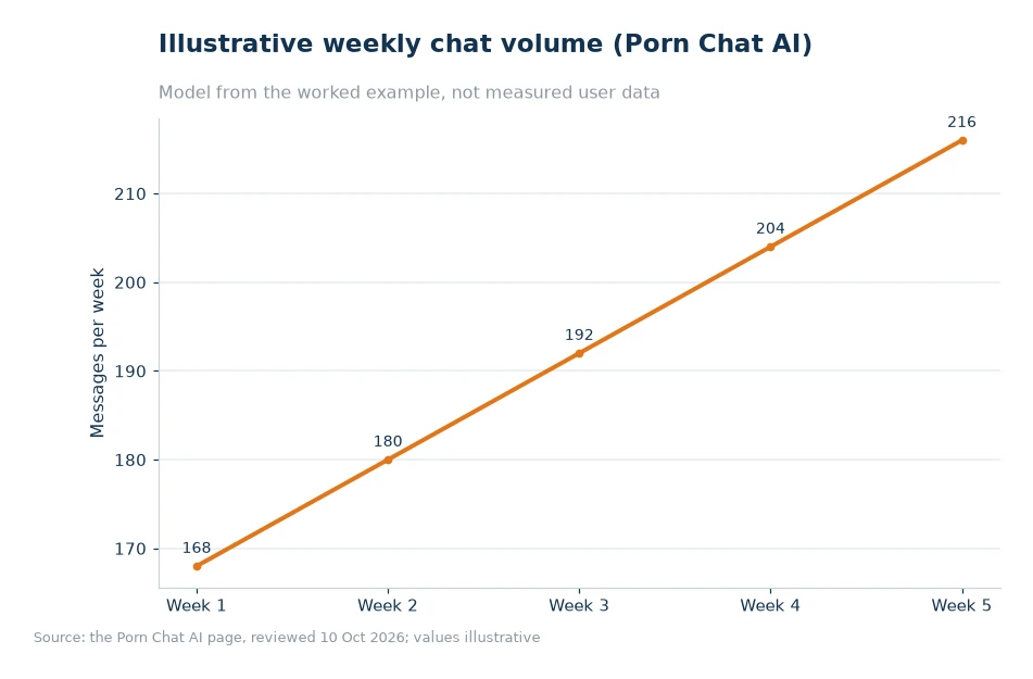 Illustrative weekly chat volume for article 17
